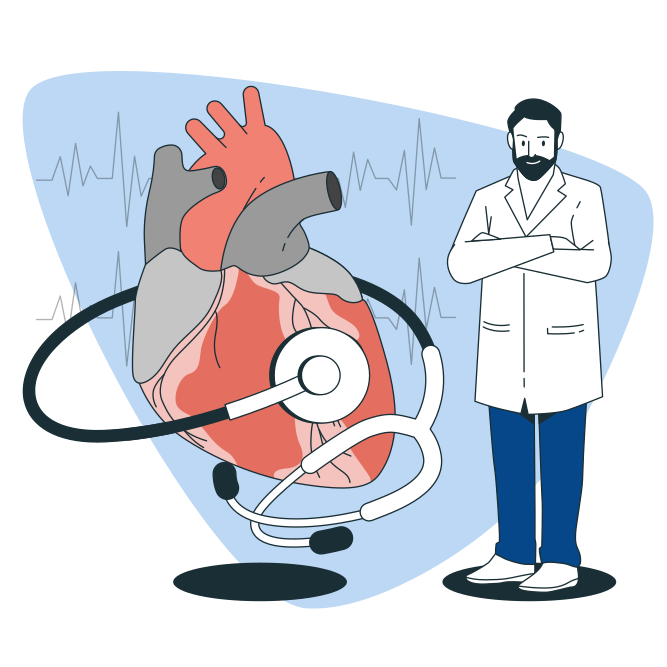 Illustration medecin cardiologue